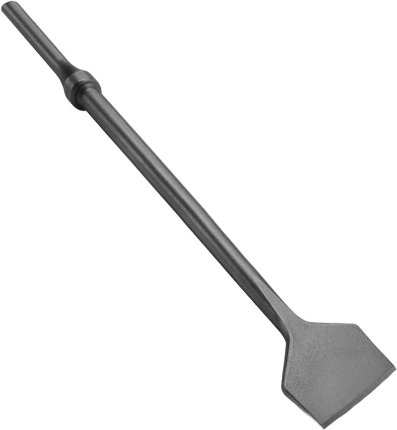 Phyxlyn 2" Wide 18" Long Pneumatic Air Chisel Bit, 0.401 Inch Shank, Tile and Thinset Scaling Chisel, Thinset Scaling Scraper, Wall and Floor Scraper, Tile Remover Work with Air Hammer - Image 1